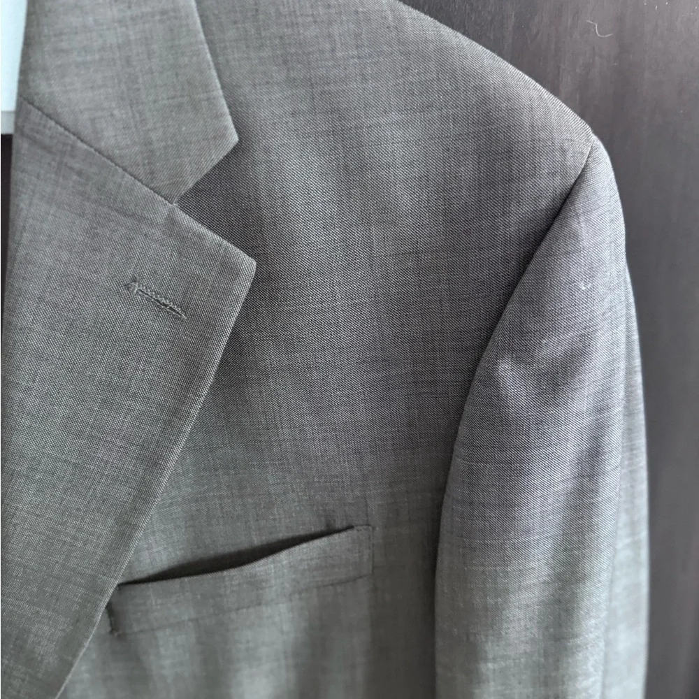 Stafford Classic Gray/Brown Men's Suit Jacket 44R Pants 36/32